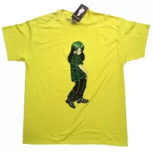 Image of Billie Eilish - Anime Billie Unisex XX-Large T-Shirt - Yellow