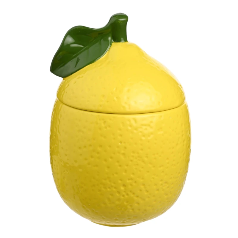 Image of Hestia Lemon Storage Jar in Bright Yellow Bright Yellow Unisex