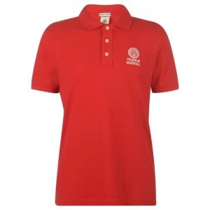 Image of Franklin and Marshall Stamp Polo Shirt - Fire Red