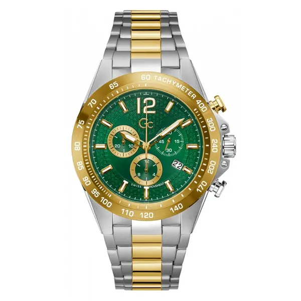 Image of Gc Watches Gents Audacious Silver Gold Watch Z07008G9MF