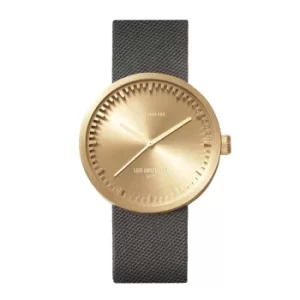Image of Leff Amsterdam LT71025 D38 Brass Tube Grey Cordura Wristwatch