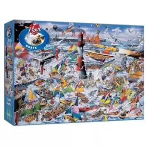 Image of I Love Boats 1000 Piece Jigsaw Puzzle