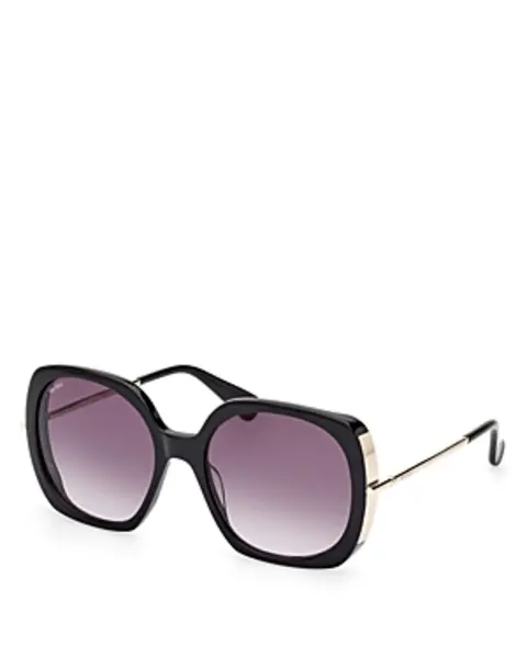 Image of Max Mara Black Butterfly Acetate Sunglasses, 58mm
