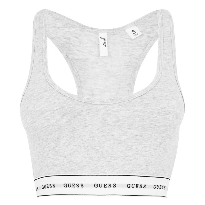 Image of Guess Carrie Bralette With Logo Band 14673320 Grey