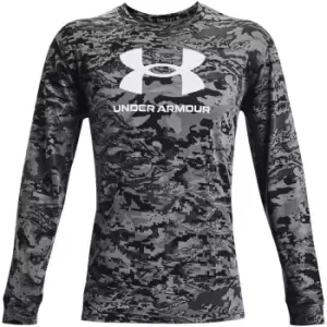 Image of Under Armour Armour Abc Camo Long Sleeve Top Mens - Black