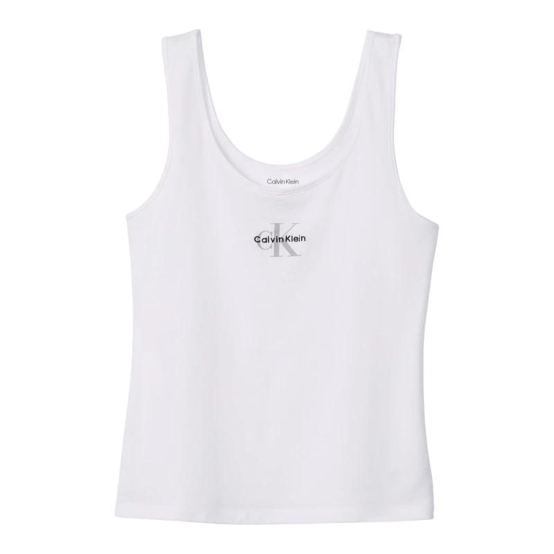Image of Calvin Klein Calvin Logo Vest Ld62 Classic White female 8 (XS)