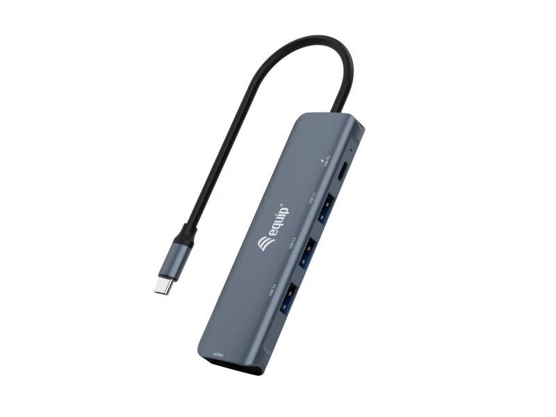 Image of Equip USB-C 5 in 1 MULTIFUNCTIONAL Adapter. HDMI. USB 3.2 GEN1. 100W U