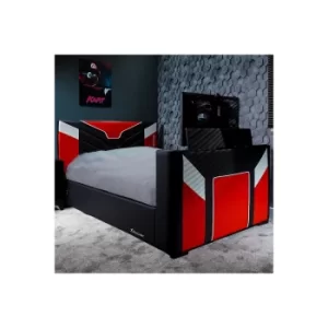 Image of X Rocker Cerberus Small Double Side Lift Ottoman TV Gaming Bed, Red