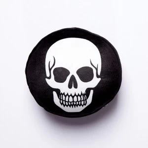 Image of Relaxeazzz Lazy Bones Skull Round Travel Pillow & Eye Mask