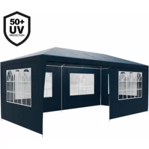 Image of Casaria Marquee Rimini 3x6m UV Protection 18m² Water-Repellent 6 Side Panels Pavilion Party Tent Garden Gazebo Festival Blue (UV-Protection)