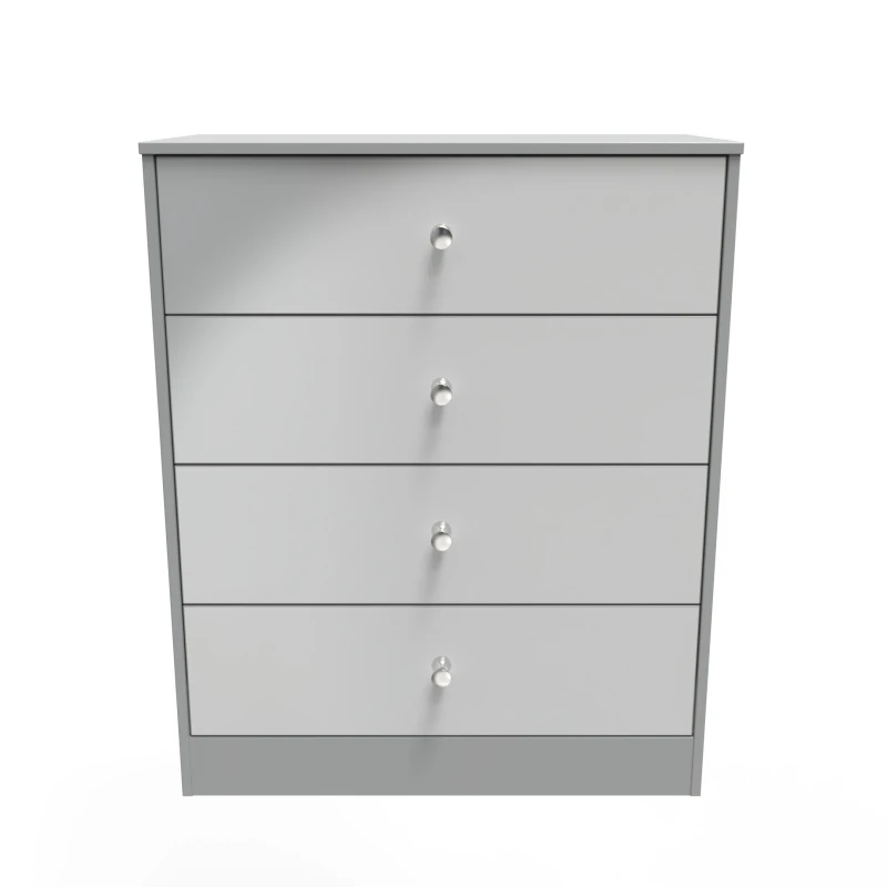 Image of Chester 4 Drawer Chest In Uniform Grey & Dusk Grey (Ready Assembled)