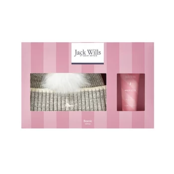 Image of Jack Wills Beanie Hat and Body Lotion Gift Set - Pink