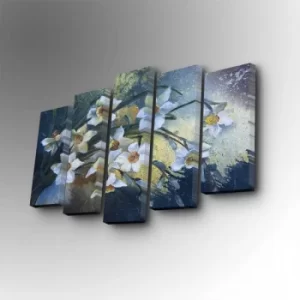 Image of 5PUC-086 Multicolor Decorative Canvas Painting (5 Pieces)