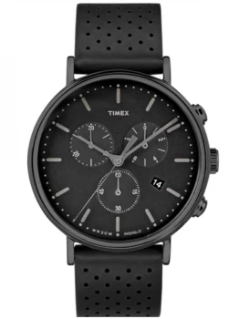 Image of Timex Black 'Weekender Fairfield' Chronograph Watch - TW2R26800