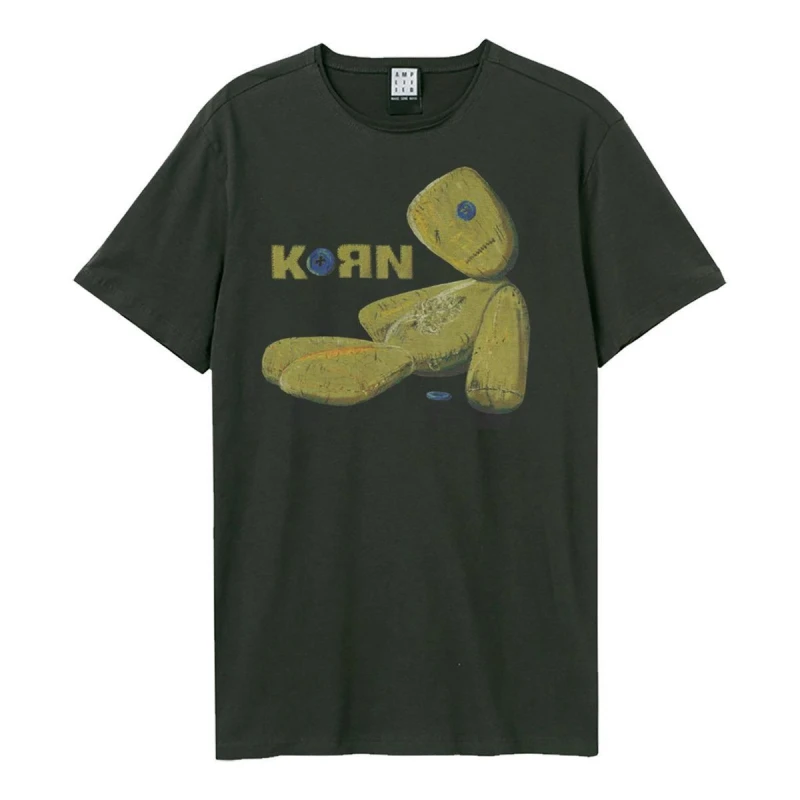 Image of Amplified Amplified Men Issues Korn T-Shirt in Charcoal Size: Small Charcoal S Male 5063470407637