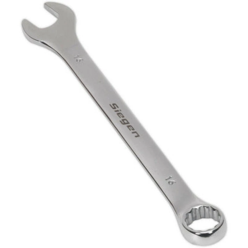 Image of Loops Hardened Steel Combination Spanner - 16mm - Polished Chrome Vanadium Wrench Metallics