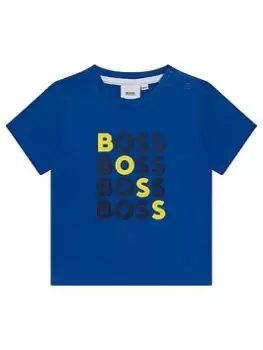 Image of BOSS Baby Boys Logo T-Shirt - Electric Blue, Electric Blue, Size 6 Months