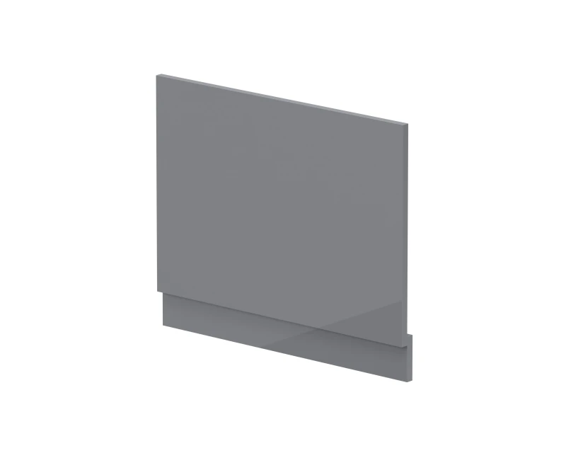 Image of Balterley Bath MDF End Panel Plinth Gloss Cloud Grey 700mm Grey Unisex