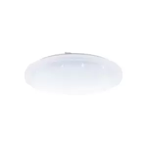 Image of Wall Flush Ceiling Light White Shade White Plastic With Crystal Effect LED 24W