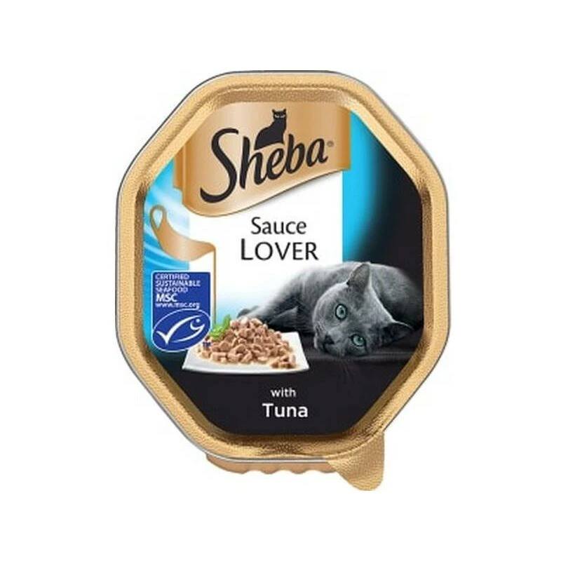 Image of Sheba Sauce Lover Adult Wet Cat Food Tray Tuna In Gravy 107265973