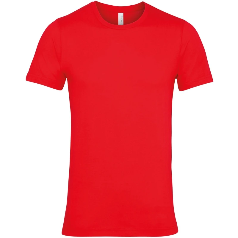 Image of Bella + Canvas Mens Jersey Crew Neck T-Shirt in Red Size: XS Red Male XS