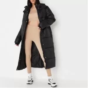 Image of Missguided Tall Maxi Puffer Coat - Black