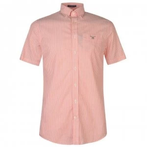 Image of Gant Gant Short Sleeve Pop Stripe Shirt Mens - Coral 859