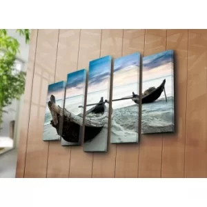 Image of 5PATK-11 Multicolor Decorative Canvas Painting (5 Pieces)