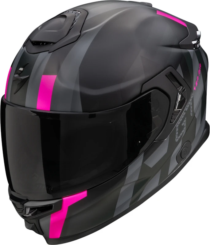Image of Scorpion EXO-GT SP AIR Touradven Matt Black Pink Full Face Helmet Size M