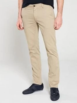 Image of Hugo Boss Slim Fit Chino Trousers Stone Size 36 Men
