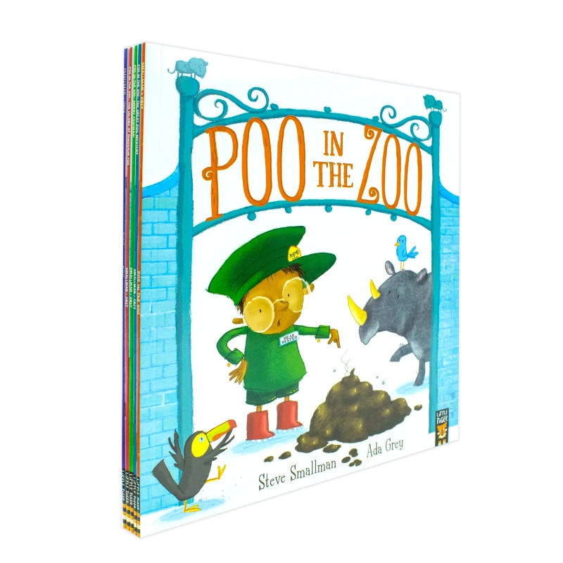 Image of Poo in the Zoo Series 5 Books Collection Set By Smallman & Grey(Poo in the Zoo, Merry Poopmas!, The Great Poo Mystery ,The Island of Dinosaur Poo & Th