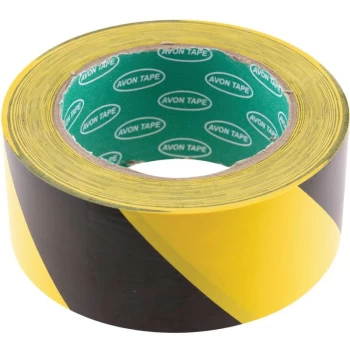Image of Avon 50MM Yellow & Black Hazard Marking Tape