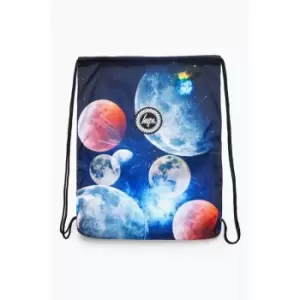 Image of Hype Planets Drawstring Bag (One Size) (Blue/Orange/White) - Blue/Orange/White