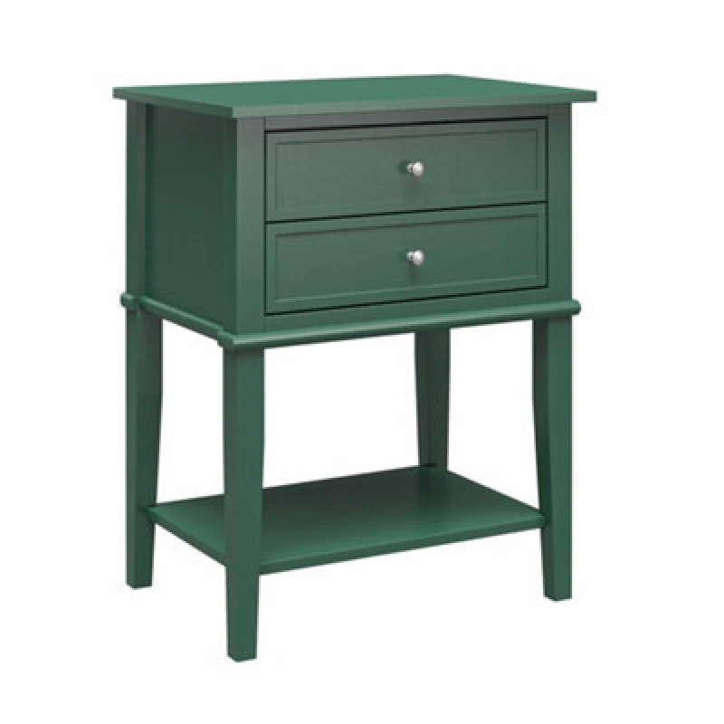 Image of Dorel Franklin 2 Drawer End Table In Green