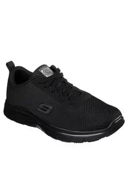Image of Skechers Safety Flex Advantage Trainers - Black, Size 9, Men