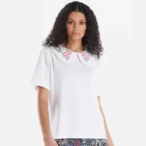 Image of Barbour Willowherb Floral-Embroidered Cotton Top - UK 8