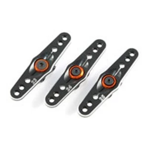 Image of Fastrax 24T Black Aluminium Double Servo Horn (Hitec)