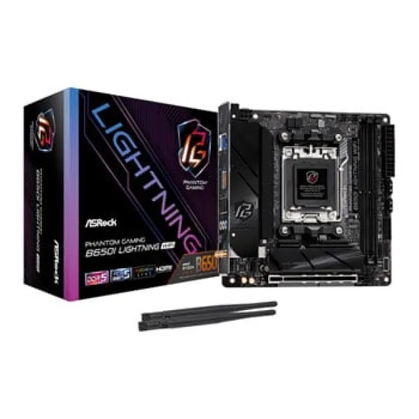 Image of Asrock B650I LIGHTNING WIFI AMD B650 AM5 Mini ITX 2 DDR5 HDMI WiFi 6E 2.5G LAN 2x M.2