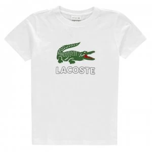 Image of Lacoste Junior Boys Sport Logo T Shirt - Blanc