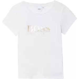 Image of Boss Cotton and modal T-Shirt - White