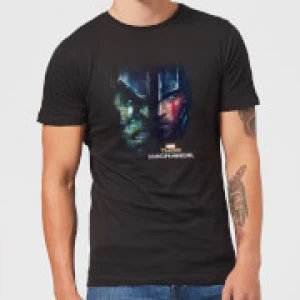 Image of Marvel Thor Ragnarok Hulk Split Face Mens T-Shirt - Black