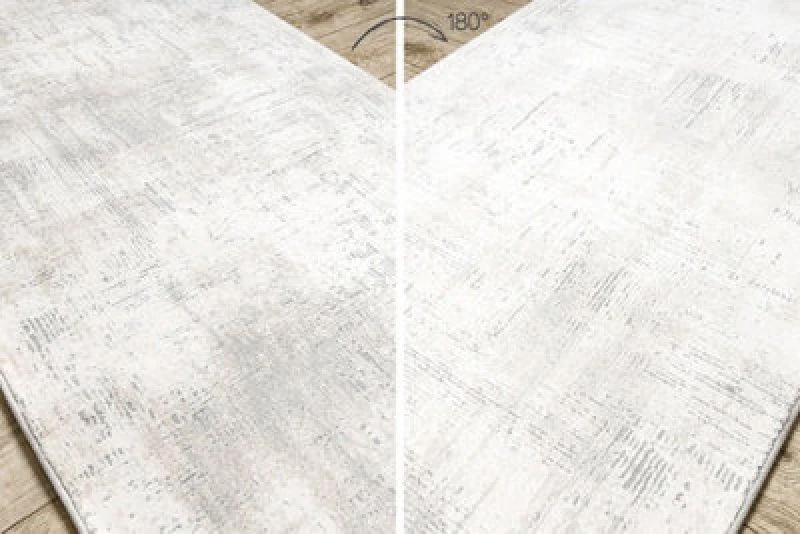 Image of RUGSX Rugsx - Modern runner tuls 51231 Vintage ivory / grey 100cm beige 100x100cm @234941