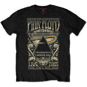 Image of Pink Floyd - Carnegie Hall Poster Unisex Medium T-Shirt - Black