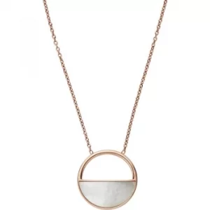 Image of Ladies Skagen Rose Gold Plated Elin Mother Of Pearl Necklace