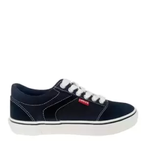Image of Levis Philly Canvas Low Trainers - Black
