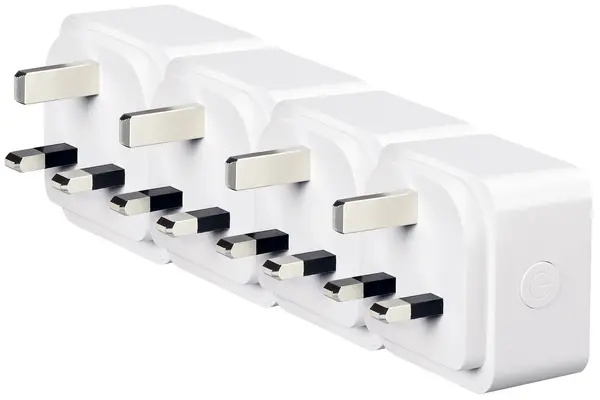 Image of 4lite 4lite WiZ Connected 3-Pin UK Smart Plug (Pack of 4) 4L1/8035X4