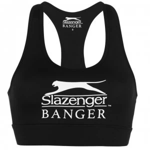 Image of Slazenger Banger Logo Sports Bra - Black