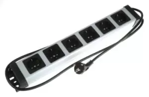 Image of Kopp 1.4m 6 Socket Type F - German Schuko Extension Lead, 250 V ac