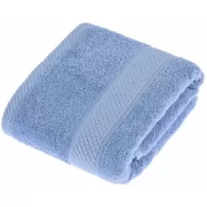 Image of HOMESCAPES Turkish Cotton Light Blue Hand Towel - Light Blue