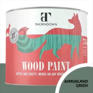 Image of Thorndown Marshland Green Satin Interior and Exterior Wood Paint 750ml